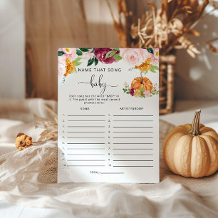 Fall Kürbis Name dieses Lied Baby Dusche Spiel