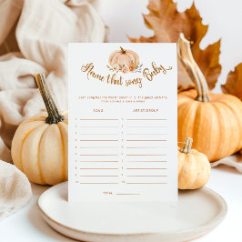 Fall Kürbis Name dieses Lied Baby Dusche Spiel