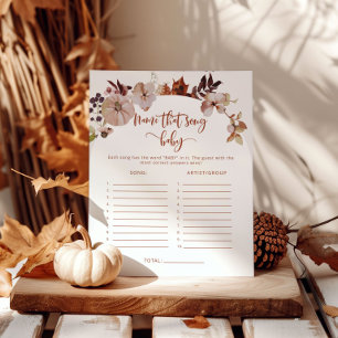 Fall Kürbis Name dieses Lied Baby Dusche Spiel