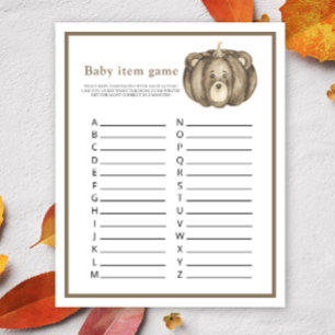 Fall Kürbis wie Bär - Baby Item Game