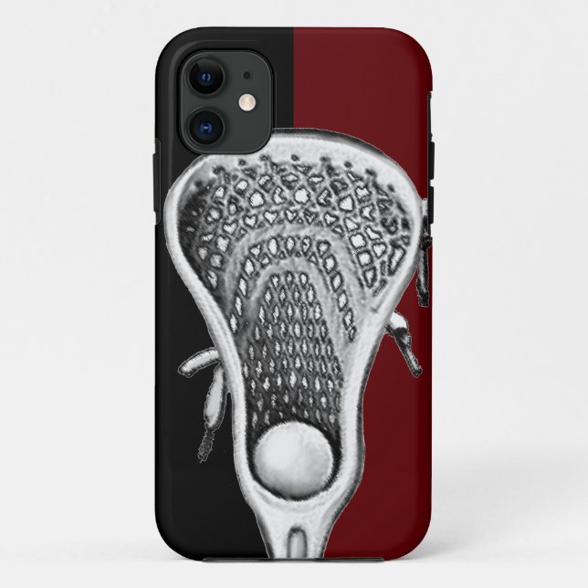 Fall Lacrosse Sports Maroon Case-Mate iPhone Hülle (Rückseite)
