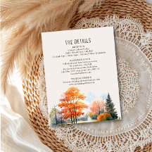 Fall Lake Wedding Details Wasserfarbenkennzeichnun