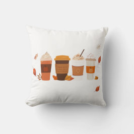 Fall Latte & Pumpkin Pillow Kissen