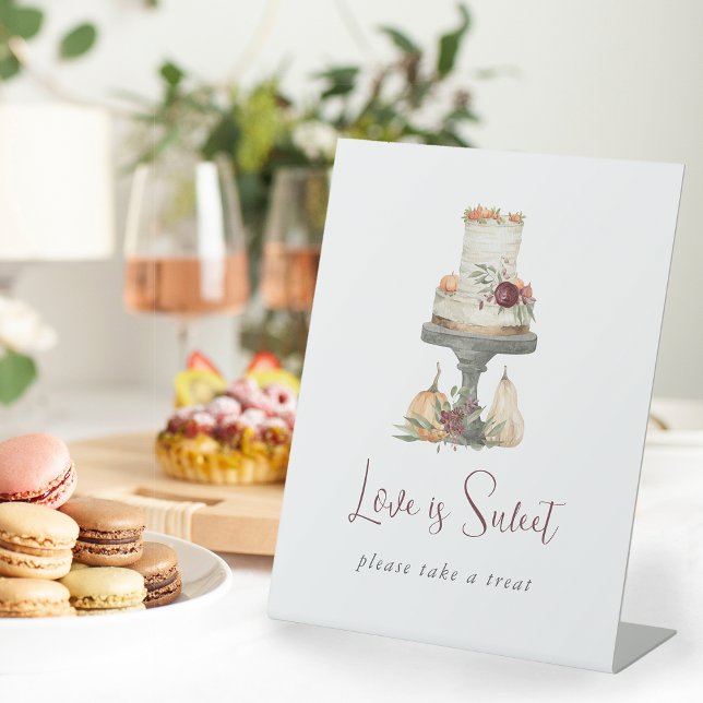 Fall Layer Cake "Liebe is Sweet" Dessert Sockelschild (Von Creator hochgeladen)