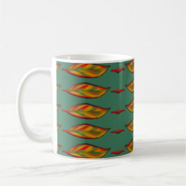 Fall Leaf Gemustert gestrichen Kaffeetasse