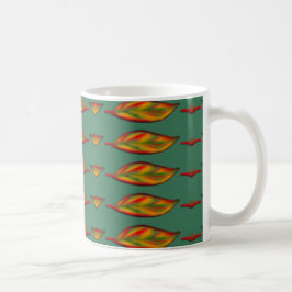 Fall Leaf Gemustert gestrichen Kaffeetasse