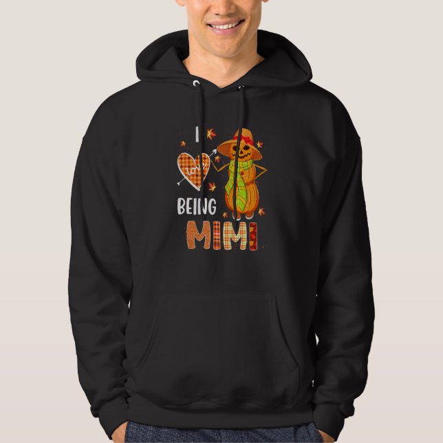 Fall Leaf Mimi Pumpkin Snowman Thanksgiving Autumn Hoodie (Vorderseite)
