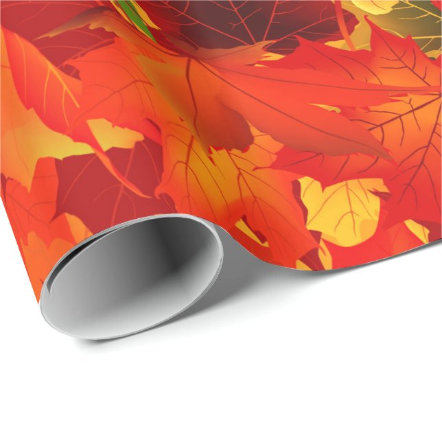 Fall Leaf Musterpapier Geschenkpapier (Rolleneckpunkt)