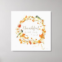 Fall Leaf Wreath Dankbarkeit Faith Family Friends
