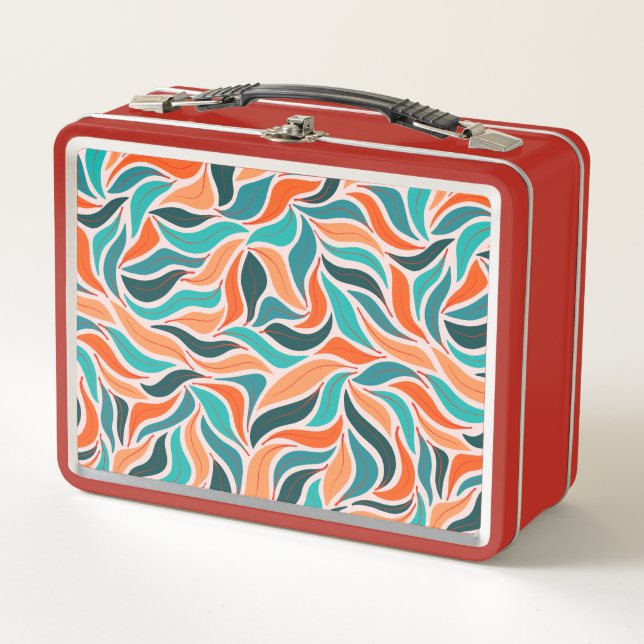 Fall Leaves retro vintage lunchbox (Vorderseite)