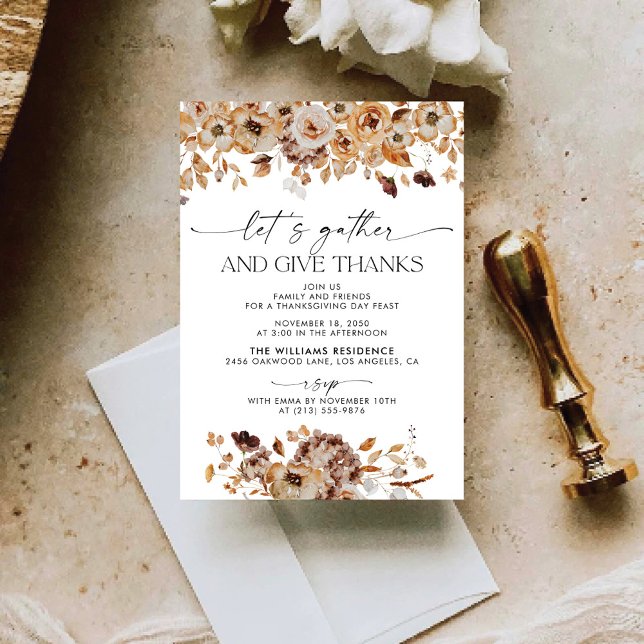 Fall Leaves Thanksgiving Dinner Invitation Einladung (Von Creator hochgeladen)