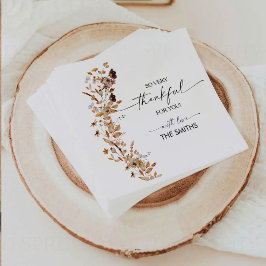 Fall Leaves Thanksgiving Dinner Paper Napkin Serviette