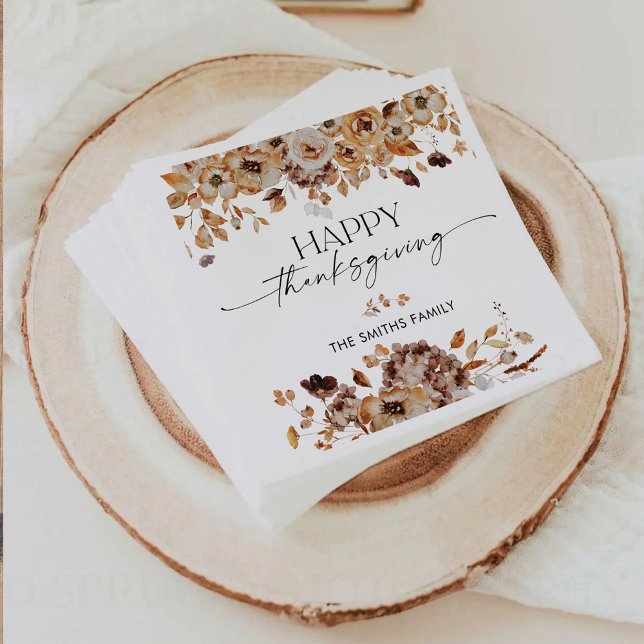 Fall Leaves Thanksgiving Dinner Paper Napkin Serviette (Von Creator hochgeladen)