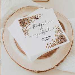 Fall Leaves Thanksgiving Dinner Paper Napkin Serviette