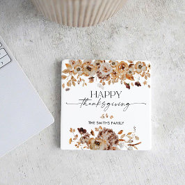Fall Leaves Thanksgiving Dinner Rechteckiger Pappuntersetzer