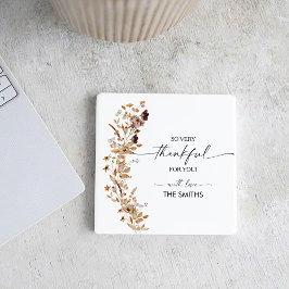 Fall Leaves Thanksgiving Dinner Rechteckiger Pappuntersetzer