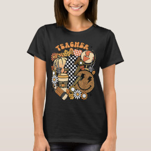Fall Lehrer Retro Lehrer Leben Herbst Danksagung T-Shirt