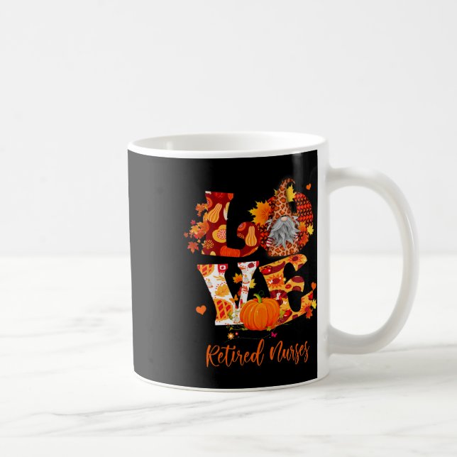 Fall Leopard Liebe Gnome Ruinen Thanksgivin Kaffeetasse (Rechts)