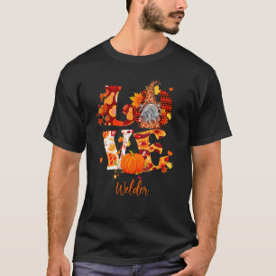 Fall Leopard LIEBE Gnome Welder Erntedank T-Shirt