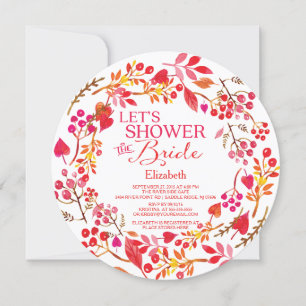 Fall Let's Shower The Bride Brautparty Einladung