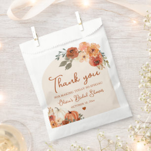 Fall Liebe Boho Pumpkin Brautparty Vielen Dank Geschenktütchen