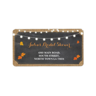 Fall-Liebe Brautparty Rücksendeadresse Label-Chale Adressaufkleber