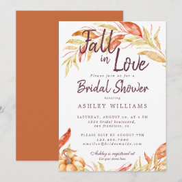 Fall Liebe Gold Foliage Orange Brautparty Einladung