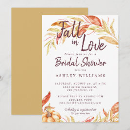 Fall Liebe Golden Foliage Gelbes Brautparty Einladung