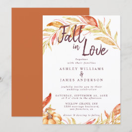 Fall Liebe Golden Foliage Orange Einladung