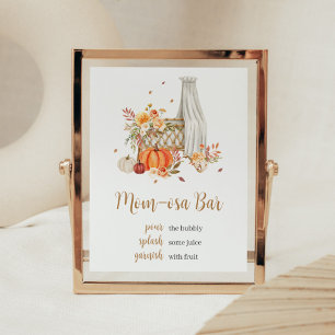 Fall Liebe Orange Pumpkin Mama Osa Bar Zeichen Poster