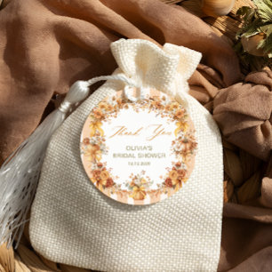 Fall Liebe Pumpkin Brautparty Danke Geschenkanhänger