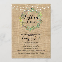 Fall Liebe Wreath Burlap Verlobung Blumenladen Einladung