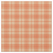 Fall Light Orange Tartan Muster Fabric