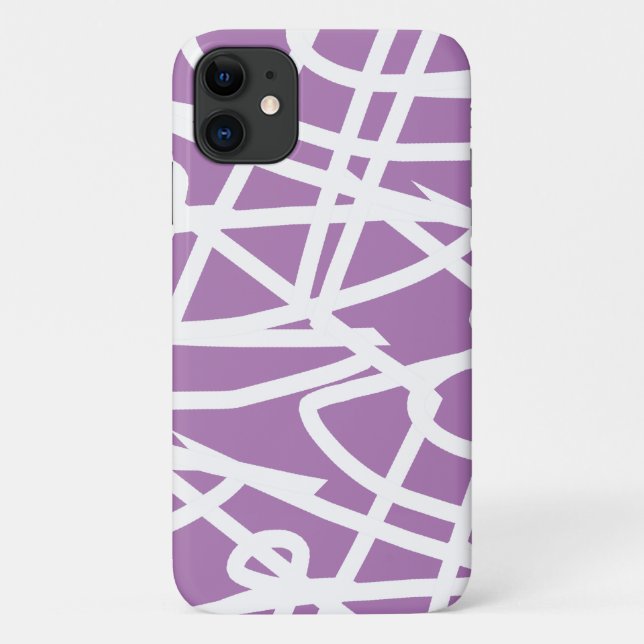Fall lila White Abstrakt Art iPhone 11 Case-Mate iPhone Hülle (Rückseite)