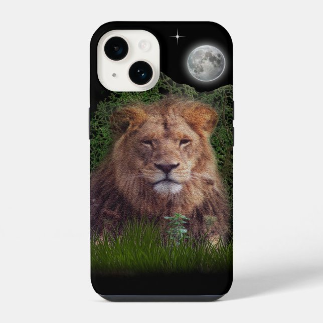 Fall Lion Phone 14 iPhone Hülle (Rückseite)