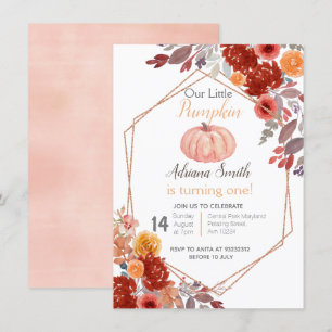 Fall Litanin Fall Herbst Geburtstag Herbstpastel Einladung