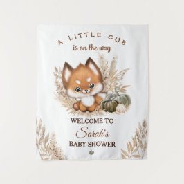Fall Little Fox Baby Dusche Begrüßungszeichen Wandteppich
