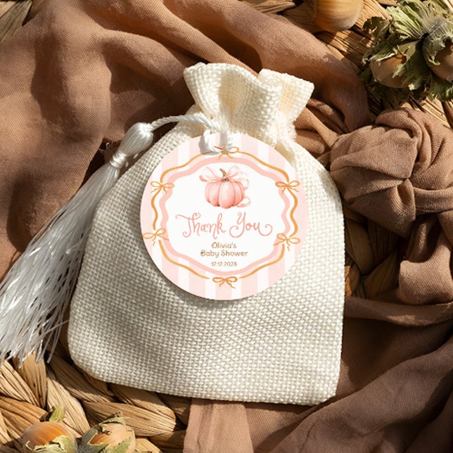 Fall Little Pumpkin Baby Dusche Danke Geschenkanhänger (Von Creator hochgeladen)