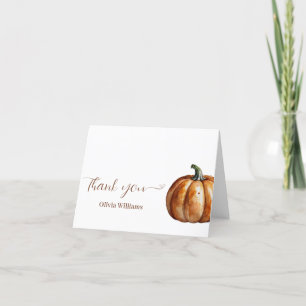 Fall Little Pumpkin Baby Dusche Dankeskarte