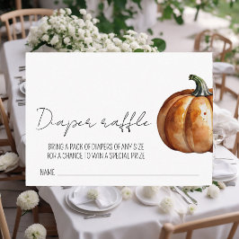 Fall Little Pumpkin Baby Duwer Windeln Raffle Begleitkarte
