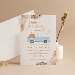 Fall Little Pumpkin Boy Kinderdusche Einladung