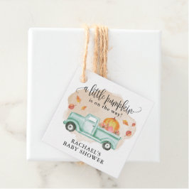 Fall Little Pumpkin Farm Truck Baby Dusche Geschenkanhänger