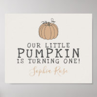 Fall Little Pumpkin Geburtstagsfeier Signatur