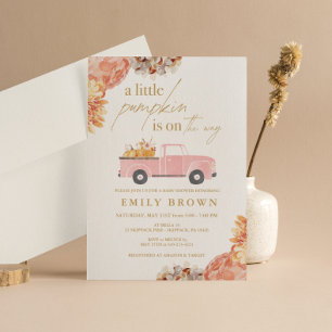 Fall Little Pumpkin Girl Kinderdusche Einladung