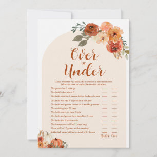 Fall Little Pumpkin Over oder Under Baby Shower Ga Einladung