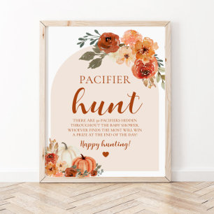 Fall Little Pumpkin Schnuller Hunt Baby Showspiel Poster