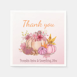 Fall Little Pumpkin Spice Nice Baby Dusche Party Serviette
