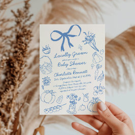 Fall Locally Grown Little Pumpkin Boy Baby Shower Einladung