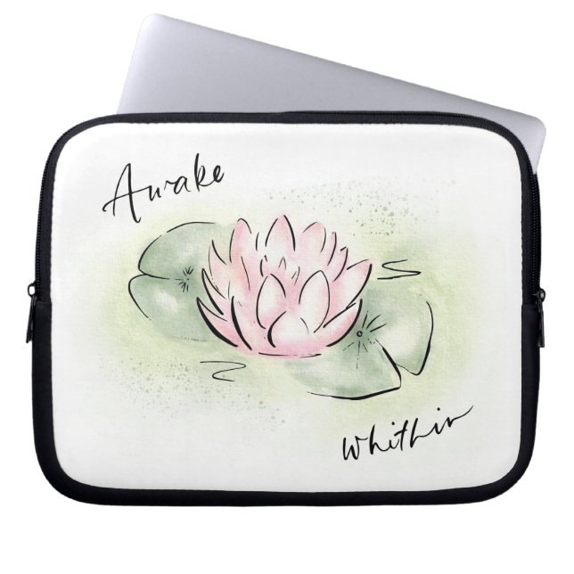 Fall Lotus Blume | Tablet Laptop | In Laptopschutzhülle (Vorderseite)