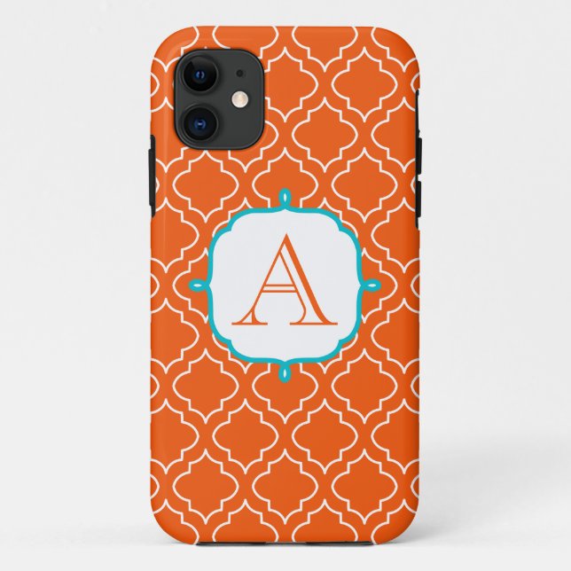 Fall Mandarine Monogram Phone 5 Case-Mate iPhone Hülle (Rückseite)